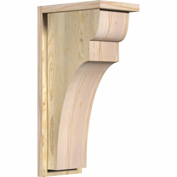 Ekena Millwork Yorktown Rough Sawn Corbel w/Backplate, Douglas Fir, 8"W x 12"D x 24"H COR08X12X24YOR01RDF - main